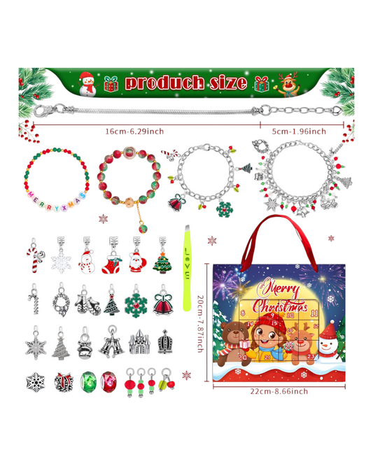 Christmas Bracelet Sets with Festive Charms