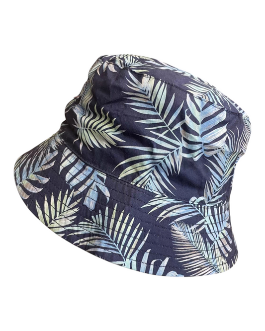 Children's Bucket Hat with Fern Pattern