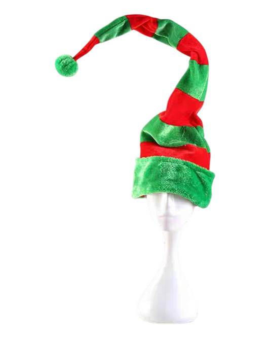 2024 Nouveau chapeau long de Noël chapeau d'elfe créatif fête rouge blanc rouge vert atmosphère chapeau de clown chapeau de Noël chapeau décoratif