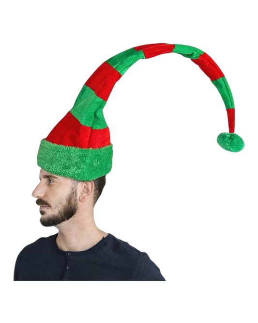2024 Nouveau chapeau long de Noël chapeau d'elfe créatif fête rouge blanc rouge vert atmosphère chapeau de clown chapeau de Noël chapeau décoratif