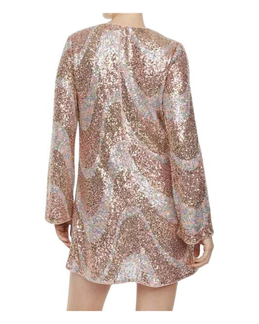 Elegant sparkly Rose gold dress