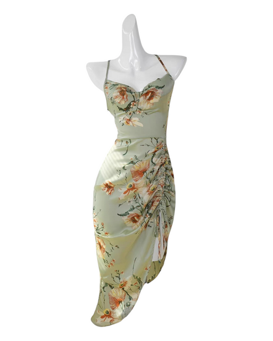 Green Floral Summer Dress