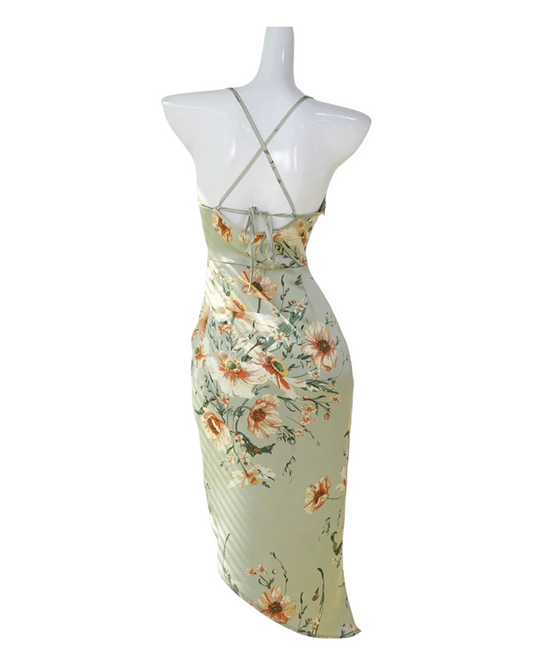 Green Floral Summer Dress