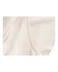 Pearly white sleeveless ruffled dress