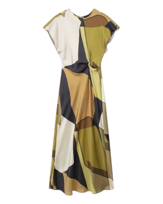 Asymmetrical multi coloured dress