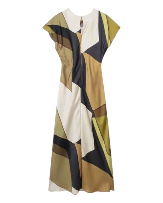 Asymmetrical multi coloured dress