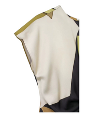 Robe asymétrique multicolore