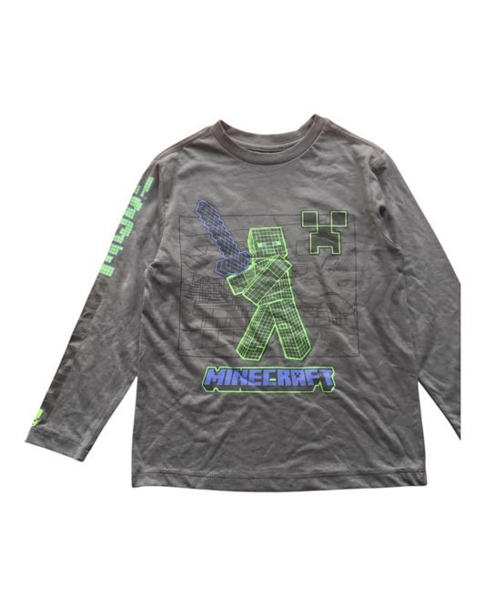 Minecraft graphic top with character holding sword