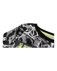 Graphic T-shirt with Rippled Pattern
