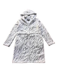 Fleece Zebra Print Jacket with Zipper