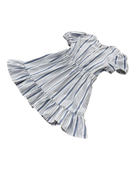 Robe portefeuille rayée à volants