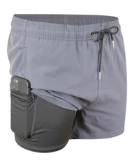 Mens Blue Swim Shorts with Pockets