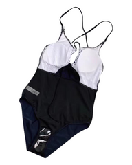 Black and White Women's One-Piece Swimsuit