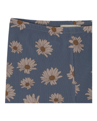 Blue Mesh Pants with Daisy Pattern
