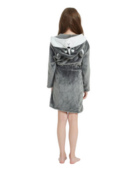 Fluffy Patterned Girls' Bath Robes