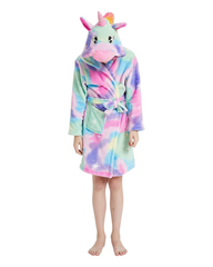 Fluffy Patterned Girls' Bath Robes