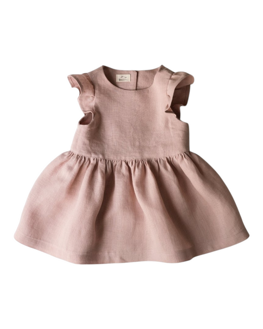Sleeveless Girls' Dress with Puffed Skirt