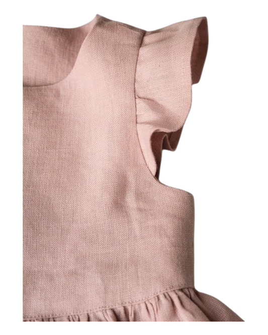 Sleeveless Girls' Dress with Puffed Skirt
