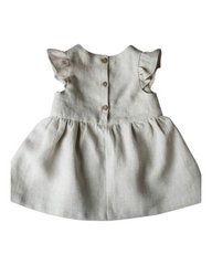 Sleeveless Girls' Dress with Puffed Skirt