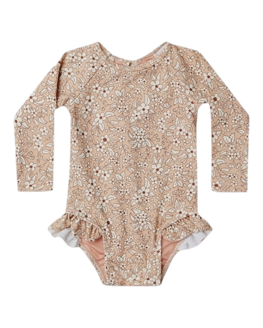 Long-Sleeved Swimsuit with cap