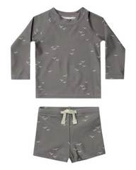 Two-Piece Swim Top and Shorts Set