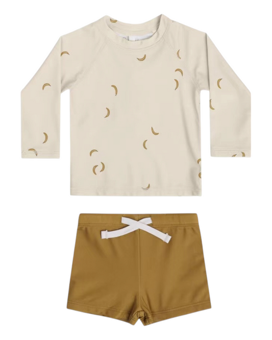 Two-Piece Swim Top and Shorts Set