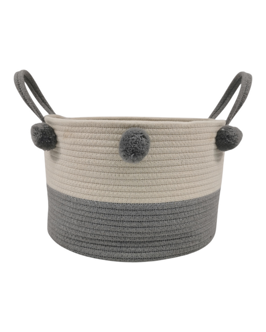 Grey and White Storage basket