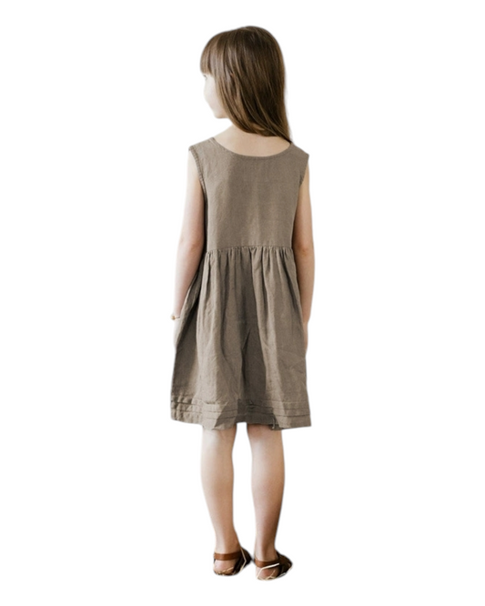 Sleeveless Dress with Buttons