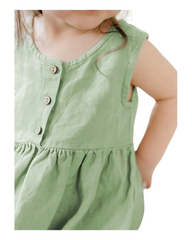 Sleeveless Dress with Buttons