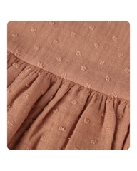 Mid-Length Textured Dress with Bow
