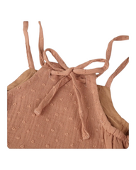 Mid-Length Textured Dress with Bow