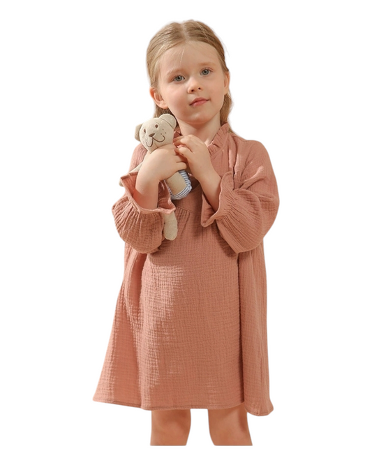 Knee-High Long-Sleeved Summer Dress