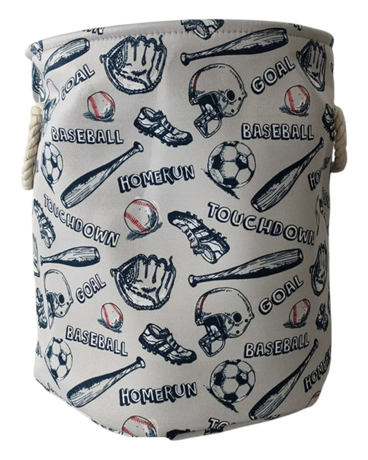 Baseball Patterned Storage Basket