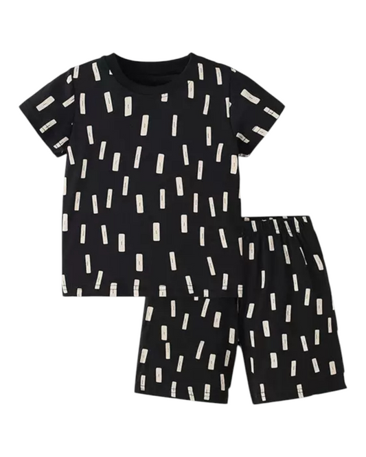 Matching Black Top and Shorts Set