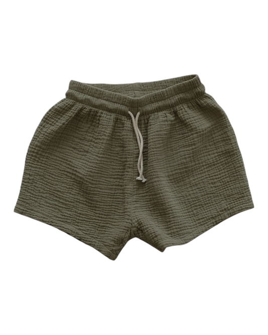 Textured Shorts with Drawstring