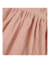 Sleeveless Knee-Length Pink Cotton Dress