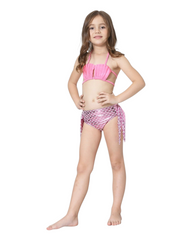Three-Piece Pink Mermaid Swimwear