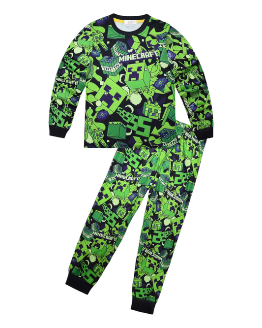 Minecraft Creeper Matching Pyjama Set