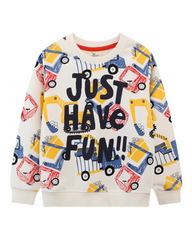 Sweater with Truck Pattern