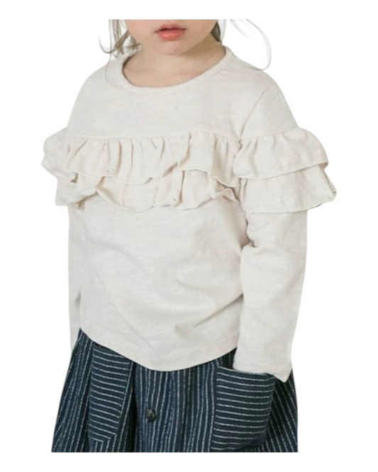 Long-Sleeved Top with Ruffles