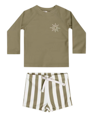 Two-Piece Swim Top and Shorts Set