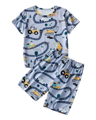Construction Site T-Shirt and Shorts Pyjama Set