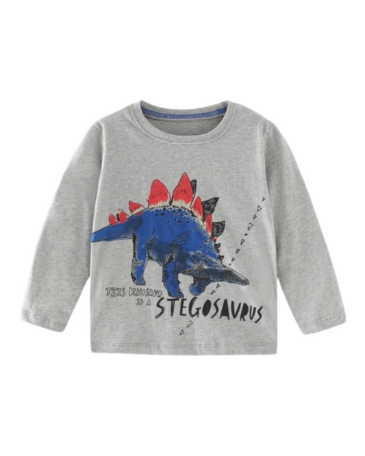 Grey Graphic Stegosaurus Jumper