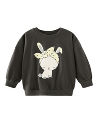 Black Jumper with Cute Bunny Design