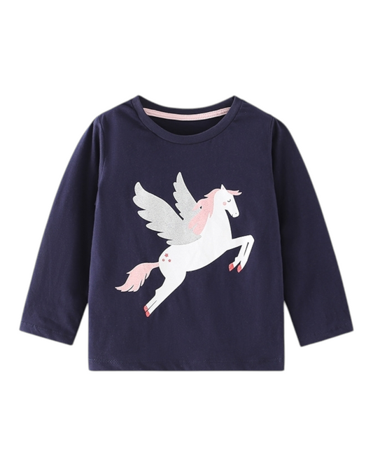 Cotton Jumper with Pegasus Design