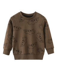 Brown Top and Pants Dinosaur Outfit Set