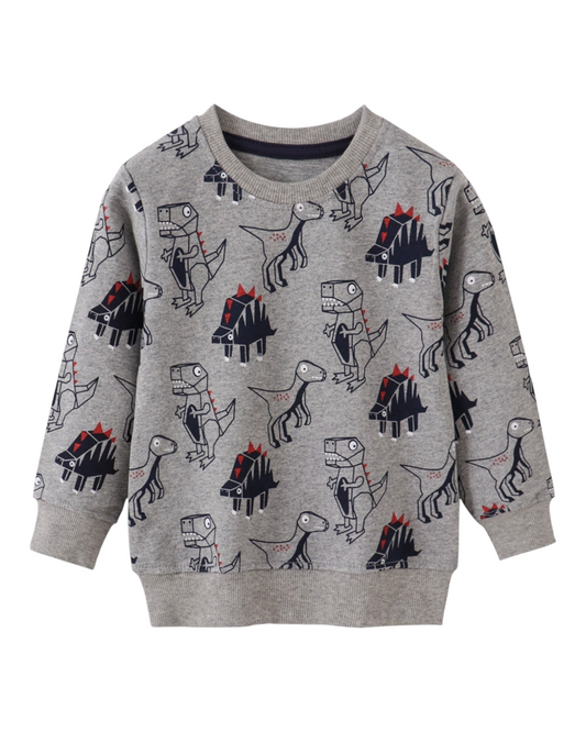 Jumper with Dinosaur Pattern