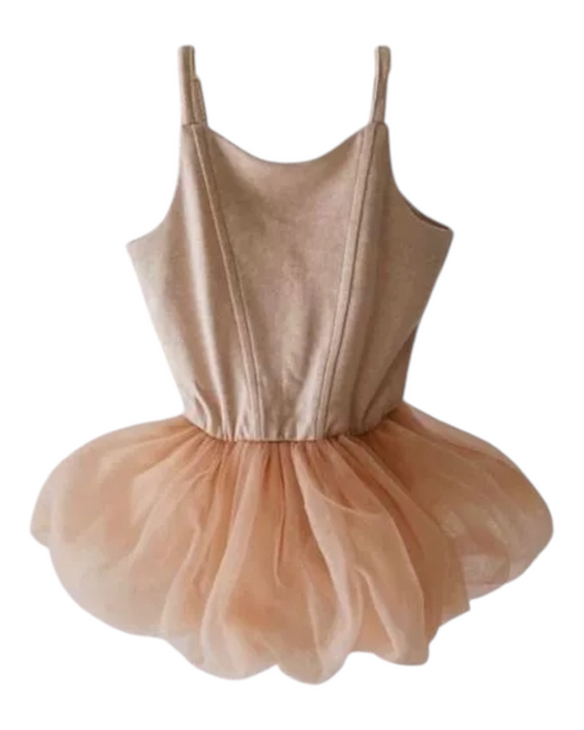 Toddler Ballerina Dress with Tulle Skirt