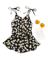 Summer Button-Up Romper with Bows