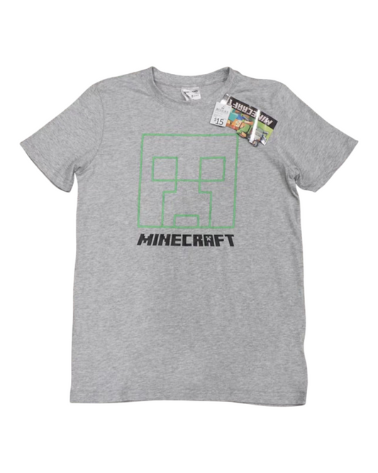 Grey Graphic Minecraft T-Shirt